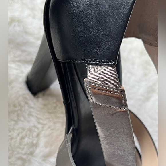 Coach Tawnee Leather Strappy Heels mirrored, vachetta and python embossed Leathe - Picture 10 of 17